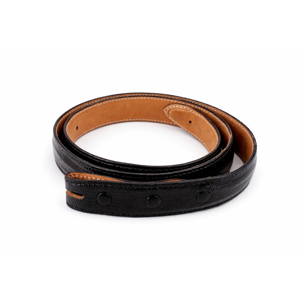 James‎ Reid Ltd. Womens Waist Belt Strap Black Reptile Genuine Leather Size 29